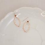 Open Leaf - Copper and Sterling - Earrings