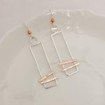 Twigs in Long Rectangle - Earrings