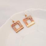 An Artful Balance in Square - Earrings