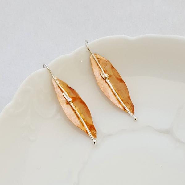 Classic Leaf in Copper - Earrings picture