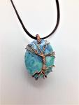 Tree of Life Wire-Wrapped Resin Pendant