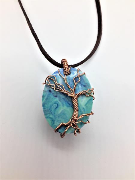 Tree of Life Wire-Wrapped Resin Pendant