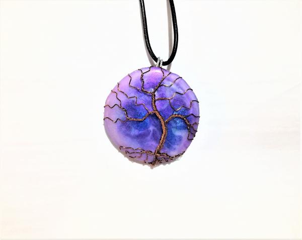 Tree of Life Wire-Wrapped Resin Pendant