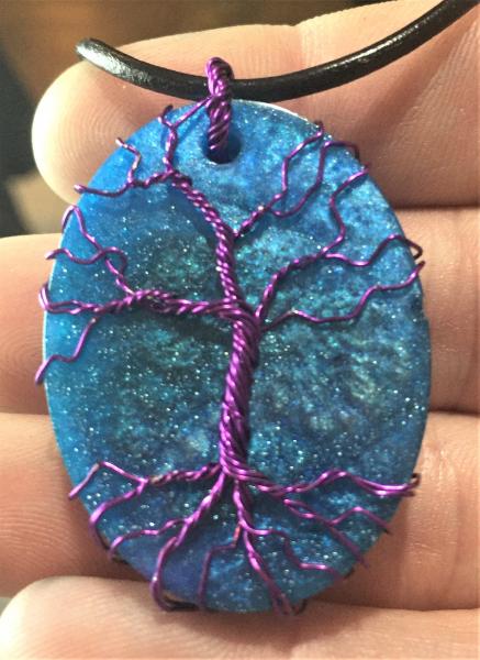 Tree of Life Wire-Wrapped Resin Pendant picture