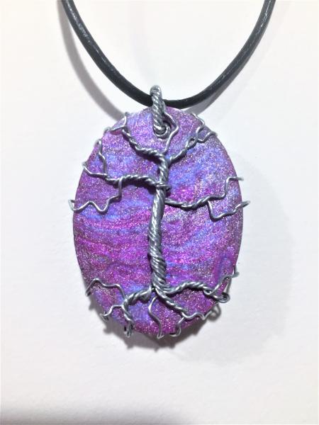 Tree of Life Wire-Wrapped Resin Pendant