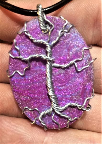 Tree of Life Wire-Wrapped Resin Pendant picture