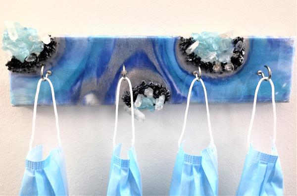 Mask Hanger Wall Décor with Quartz Crystals picture