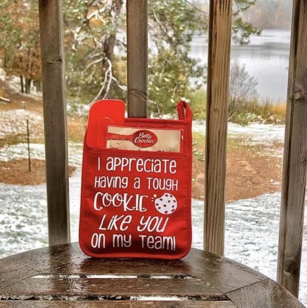 Tough Cookie Potholder Gift-red picture