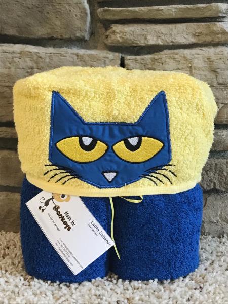 Pete the Cat Hooded Towel-yellow