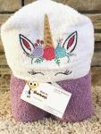 Unicorn Hooded Towel-purple