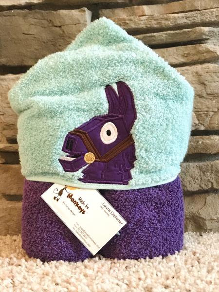 Llama Gamer Hooded Towel picture