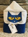 Pete the Cat Hooded Towel-white