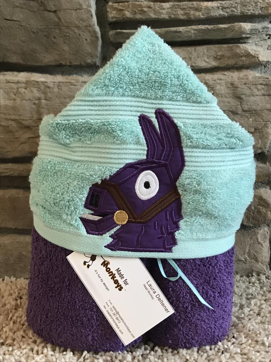 Llama Gamer Hooded Towel picture