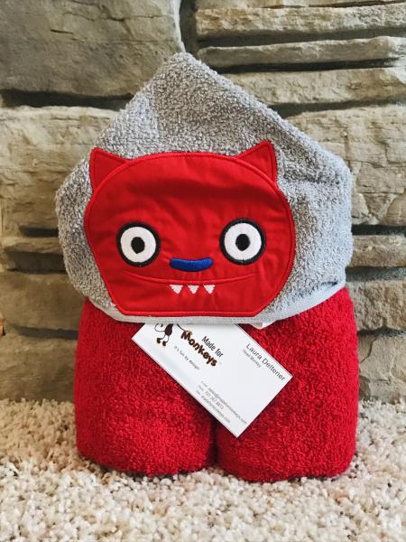 Red Ugly Doll Hooded Towel picture