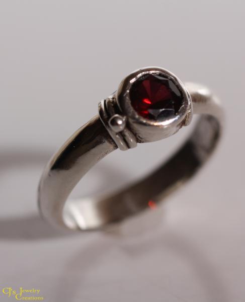 Stackable Almandine Garnet Ring