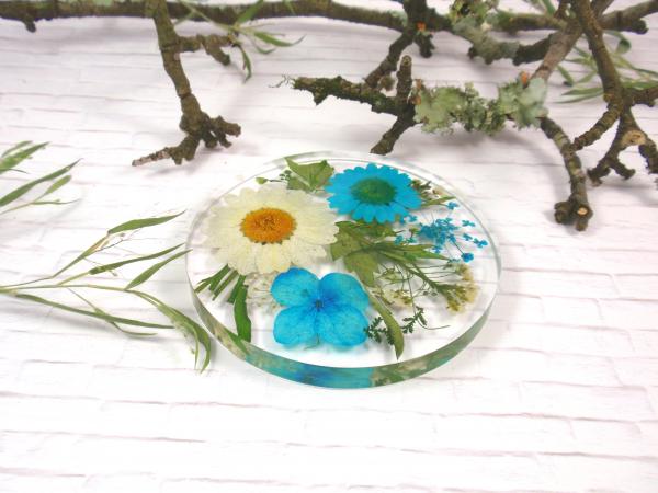 Home decor Real flower resin coaster picture