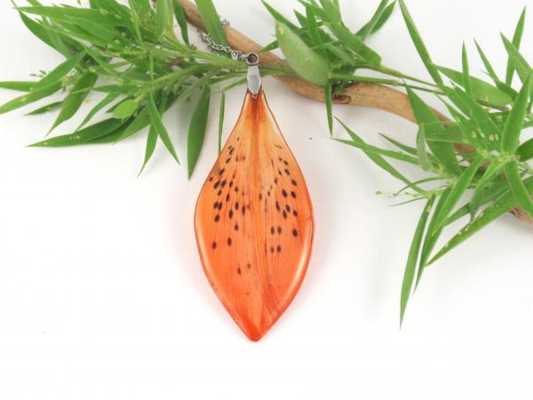 Orange Tiger Lily Pendant