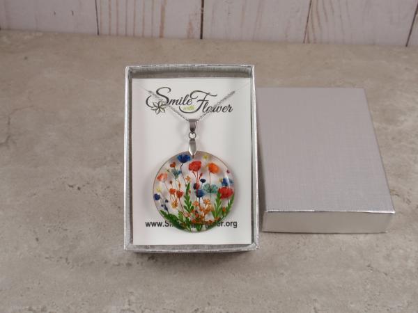 Botanical Necklace with real wildflowers picture