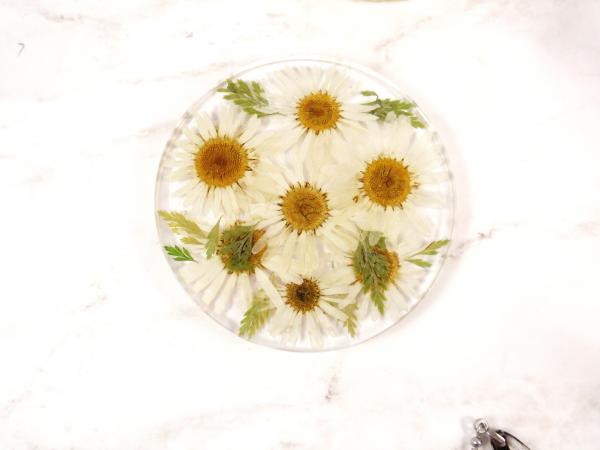 Real flower resin coaster home decor decorative tile