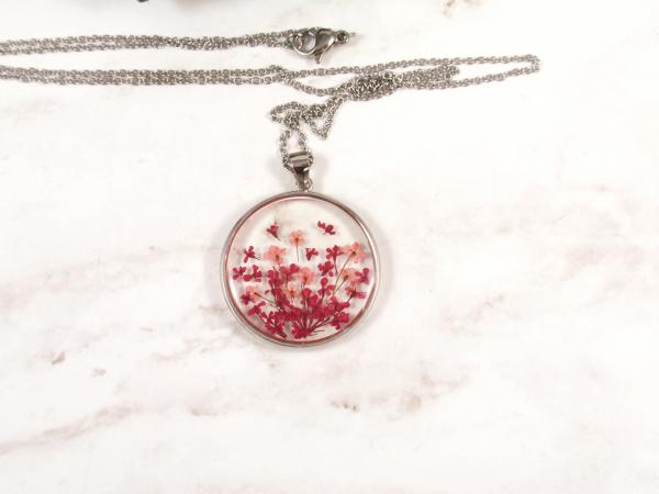 Real flowers necklace gift for her picture