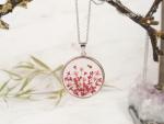 Real flowers necklace gift for her