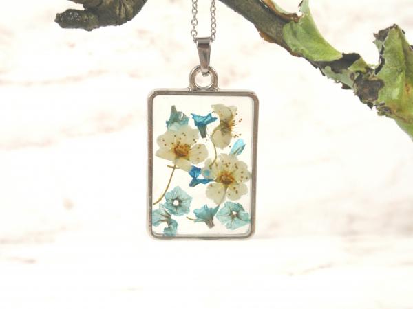 Spring flowers Rectangle necklace