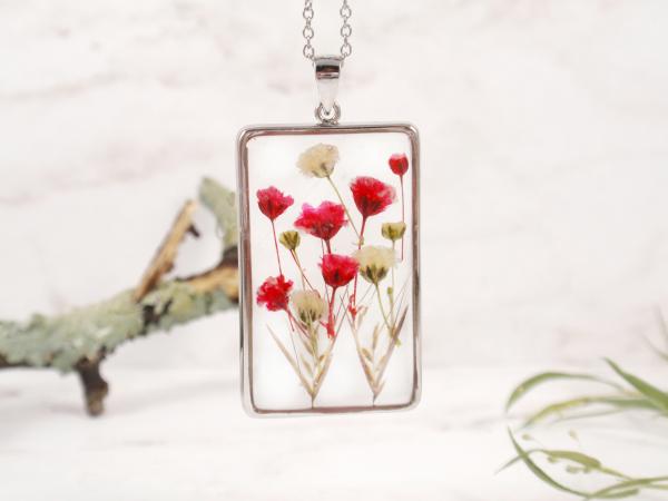 Real flowers necklace gift for her picture