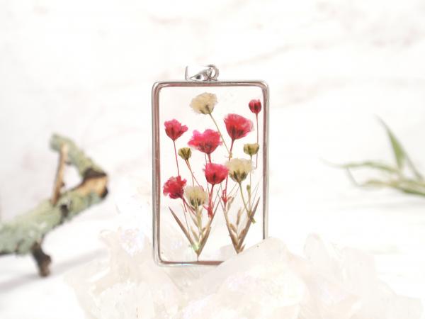 Real flowers necklace gift for her