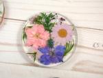 Real flower resin coaster home decor decorative tile