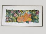 HIBISCUS (White Background Gray Floating Frame)
