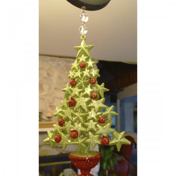 HOLIDAY CHANDELIER MAKEOVER KIT - (3) Red/Green Tree + (3) 12" Red/Green Garland picture