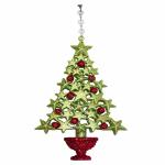 GLITTER RED/GREEN TREE (Set/3) MAGNETIC CHRISTMAS ORNAMENT - Magnetic Chandelier Accessory TrimKit¬Æ