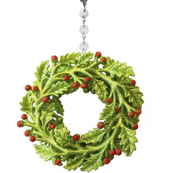 HOLIDAY CHANDELIER MAKEOVER KIT - Berry Wreath + 12" Red/Green Garland (Set/6) picture