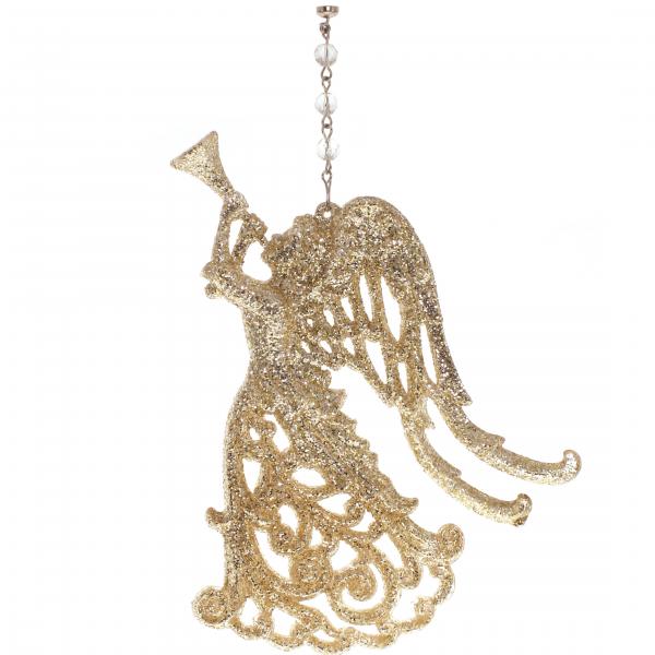 HOLIDAY CHANDELIER MAKEOVER KIT - (3) Gold Angel + (3) 12" Gold Garland picture