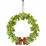 GLITTER RED/GREEN BOW WREATH ORNAMENT (Set/3)  MAGNETIC ORNAMENT - Magnetic Chandelier Accessory TrimKit¬Æ