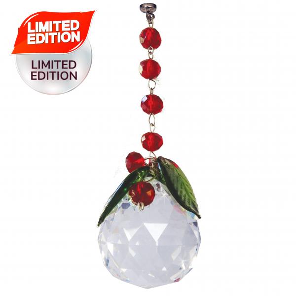 40 mm HOLIDAY CRYSTAL FACETED BALL (set/3) MAGNETIC CHRISTMAS ORNAMENT - Magnetic Chandelier Crystal TrimKit¬Æ