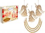 HOLIDAY CHANDELIER MAKEOVER KIT - (3) Gold Angel + (3) 12" Gold Garland