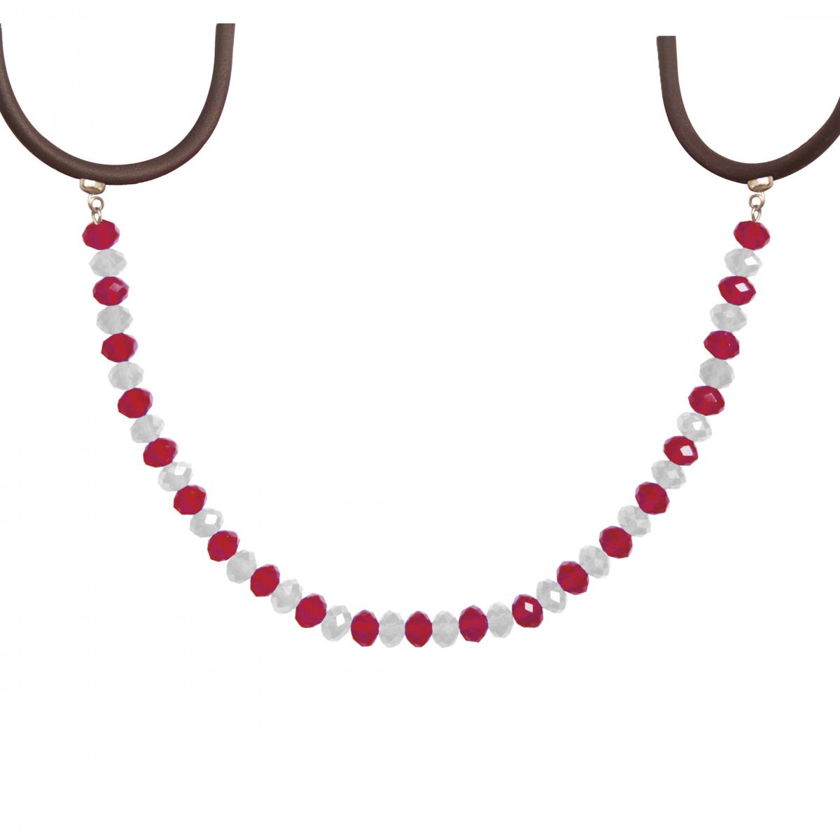 HOLIDAY CHANDELIER MAKEOVER KIT - (3) Glitter White Snowflake + (3) 12" Red/White Crystal Garland picture