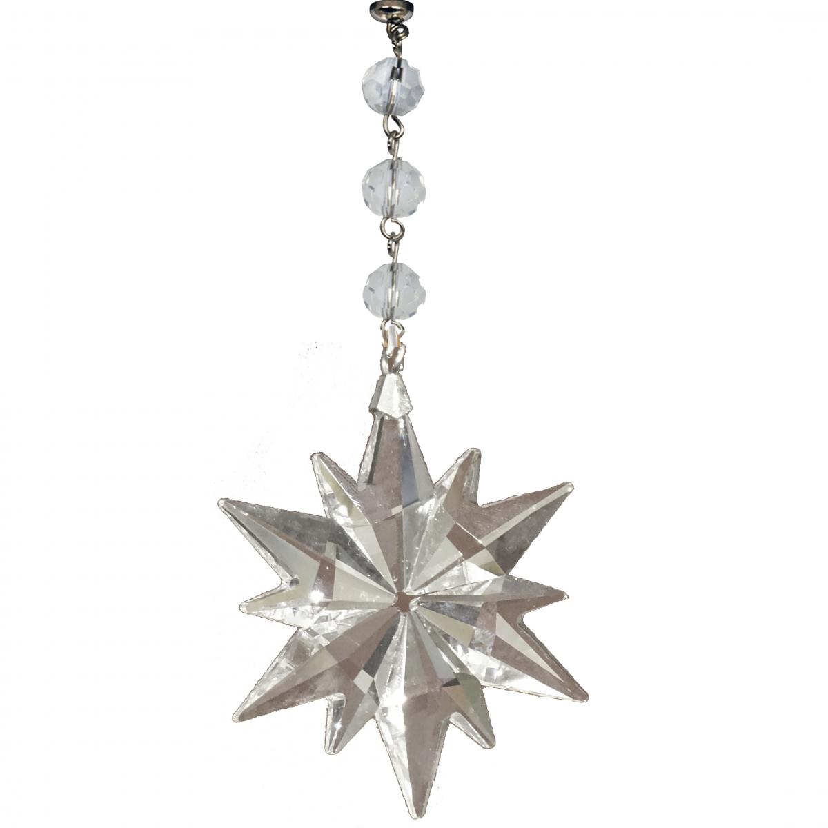 HOLIDAY CHANDELIER MAKEOVER KIT - (3) Crystal Star + (3) 12" Red Crystal Garland picture