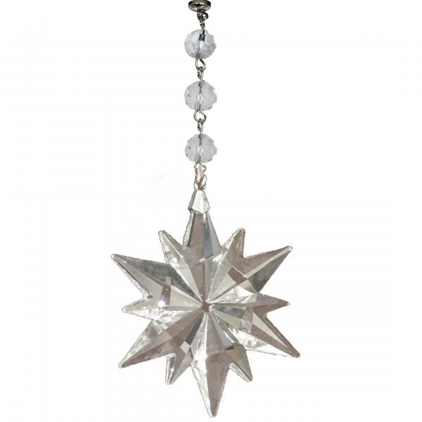 HOLIDAY CHANDELIER MAKEOVER KIT - (3) Crystal Star + (3) 12" Red Crystal Garland picture