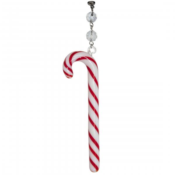 GLASS CANDY CANE (Set/3) MAGNETIC CHRISTMAS ORNAMENT- Magnetic Chandelier Accessory TrimKit¬Æ picture