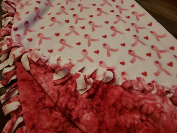 Pink Ribbon Fleece Blanket picture