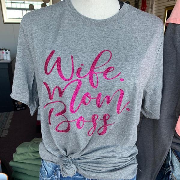 Wife Mom Boss Softstyle Tee