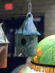 Turquoise Sgraffito Birdhouse