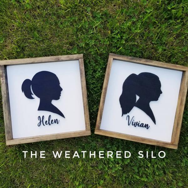 Custom Portrait Silhouette Sign picture