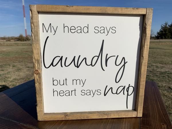 My head says laundry picture