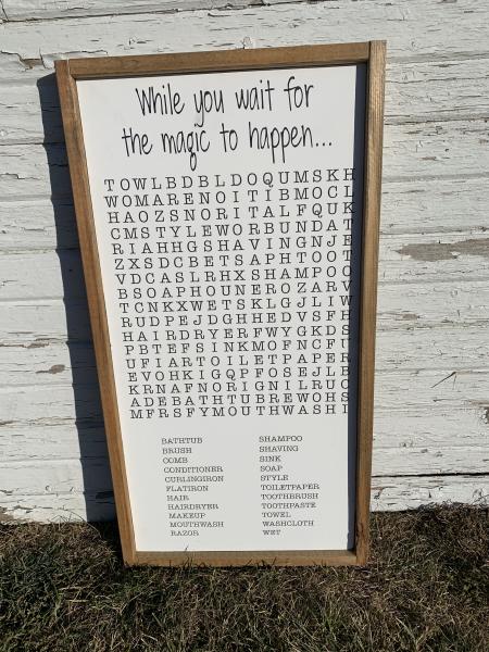 14" x 26" Crossword Puzzle