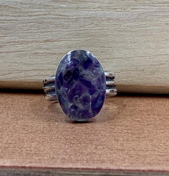 Amethyst silver ring