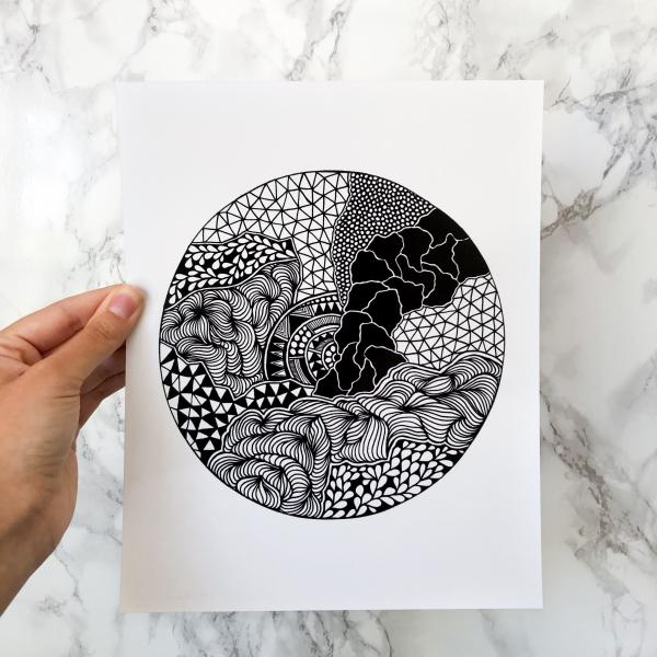 Circle art print picture