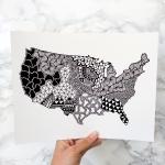 USA art print